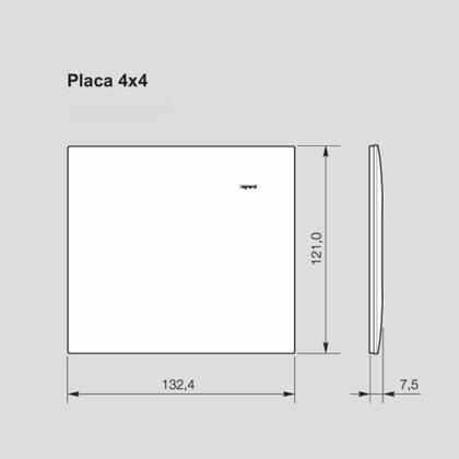 Imagem de Kit 6 Placa 4x4 Posto Tomada + 2 Interruptor Legrand 8525