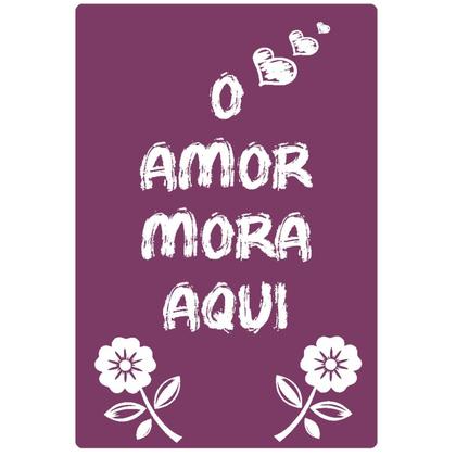 Imagem de Kit 6 Placas Decorativas Frases Diversas Amor Rótulos Sorria
