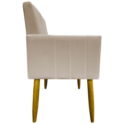 Imagem de Kit 6 Poltronas Decorativas Para Sala Quarto Recepção Escritório Confortável Luxo Mari Suede