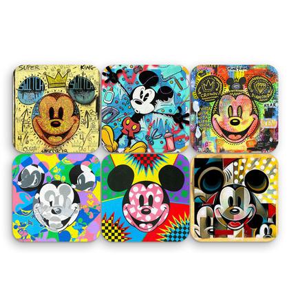 Imagem de Kit 6 Porta Copos MDF Bolacha Mickey