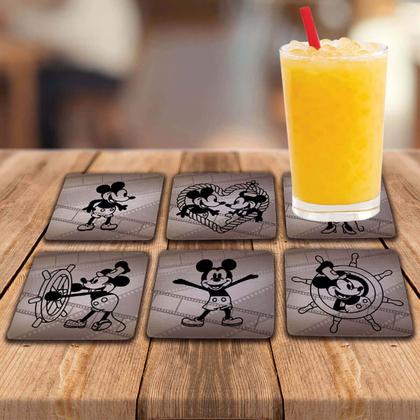 Imagem de Kit 6 Porta Copos Mickey E Minnie Steamboat Willie