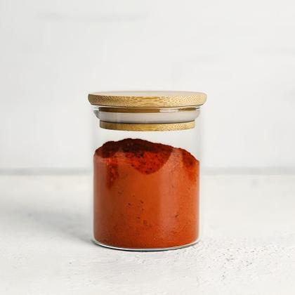 Imagem de Kit 6 Pote Hermético Mantimento Vidro Com Tampa Bambu 200ml