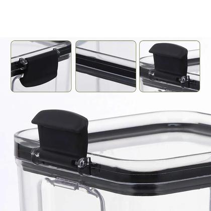 Imagem de Kit 6 Potes Acrílico Herméticos Com Tampa 1,4L Mantimentos