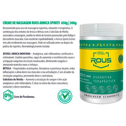 Imagem de Kit 6 Potes Creme de Massagem Esportiva Dagua Natural Arnica Sports 1kg Relaxante e Terapêutico