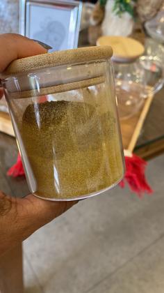 Imagem de  kit 6 potes de vidro 200ML para mantimentos herméticos com Tampa de Bambu conjunto 