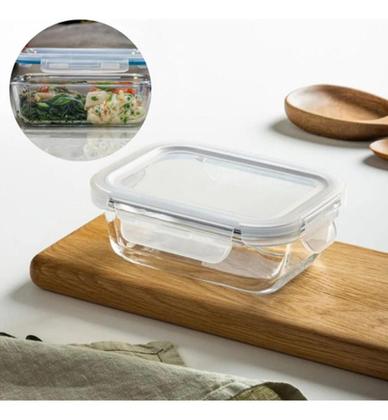 Imagem de Kit 6 Potes De Vidro Hermético Marmita 640ml Tampa Com Trava Transparente