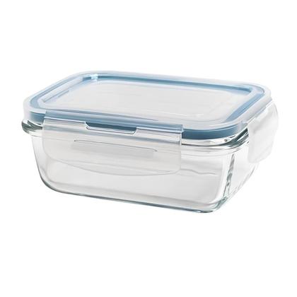 Imagem de Kit 6 Potes De Vidro Hermetico Retangular 1040 Ml