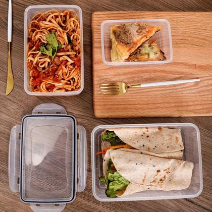 Imagem de Kit 6 Potes Herméticos Plásticos Vasilha Tapoer Transparente