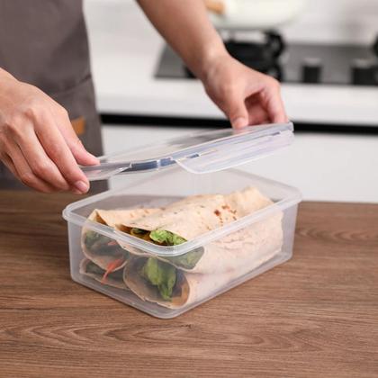 Imagem de Kit 6 Potes Herméticos Plásticos Vasilha Tapoer Transparente