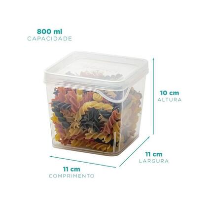 Imagem de Kit 6 Potes Modulares Porta Mantimentos Plástico Bpa Free