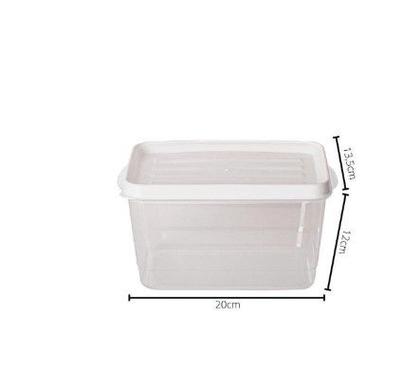 Imagem de Kit 6 Potes Para Alimentos Retangular 20x13,5x12 Cm 2.400 ML