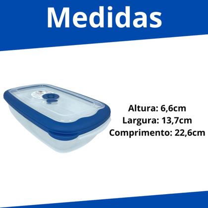 Kit 6 Potes Plástico Empilhaveis com Válvula Micro Ondas Vasilha Marmita - Sanremo Imagem de Kit 6 Potes Plástico Empilhaveis com Válvula Micro Ondas Vasilha Marmita