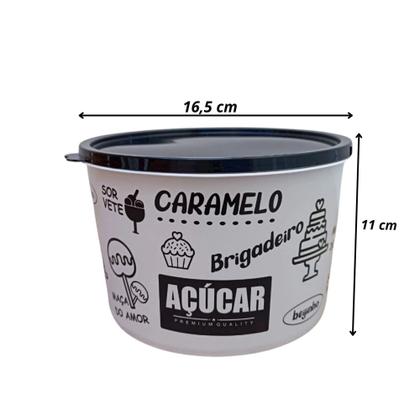 Imagem de Kit 6 Potes Plásticos Porta Mantimentos cozinha, organizador de alimentos