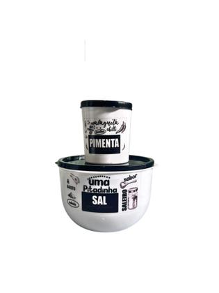 Imagem de Kit 6 Potes Plásticos Porta Mantimentos cozinha, organizador de alimentos