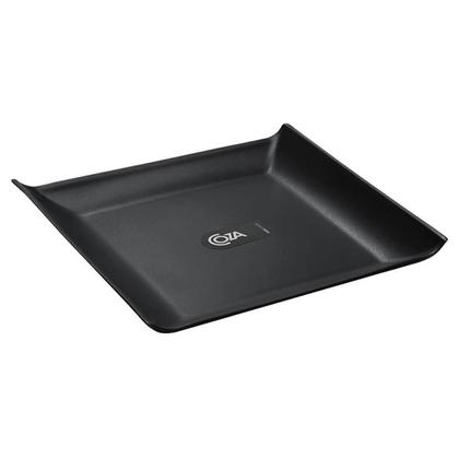 Imagem de Kit 6 Pratos Quadrados 16cm Pretos Plástico Cozy Coza Lanches Frutas Frios