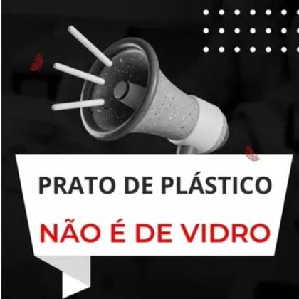 Imagem de Kit 6 pratos Rasos Brancos Para Refeição Melamina 25cm Buffet Hotel