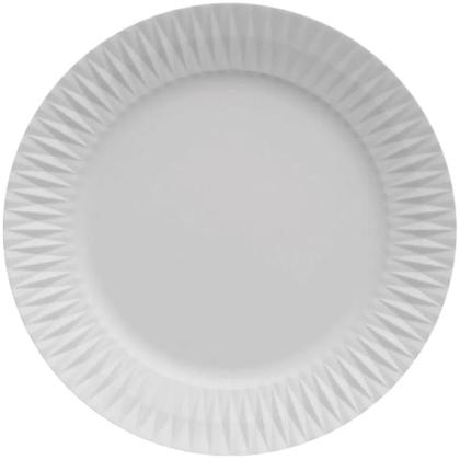 Imagem de Kit 6 Pratos Rasos de Porcelana Branca 26,5cm Germer Mesa Posta Diamante