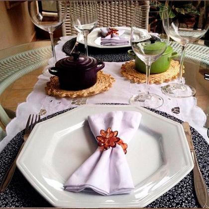 Imagem de Kit 6 Pratos Rasos Jantar Porcelana Schmitd Prisma