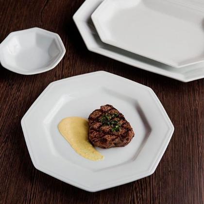 Imagem de Kit 6 Pratos Rasos Jantar Porcelana Schmitd Prisma