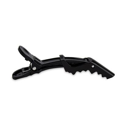 Imagem de Kit 6 Presilhas Prendedor Cabelo Bico Jacaré Crocodilo Preto