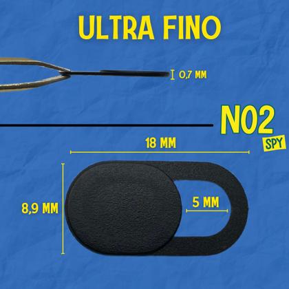 Imagem de Kit 6 Protetores Webcam No2Spy Ultrafinos Compatíveis Notebook Tablet Celular Proteção Segurança
