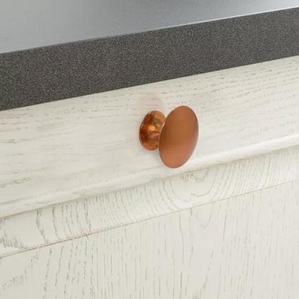 Imagem de Kit 6 Puxador Ponto 31mm Cobre Escovado Para Gaveta