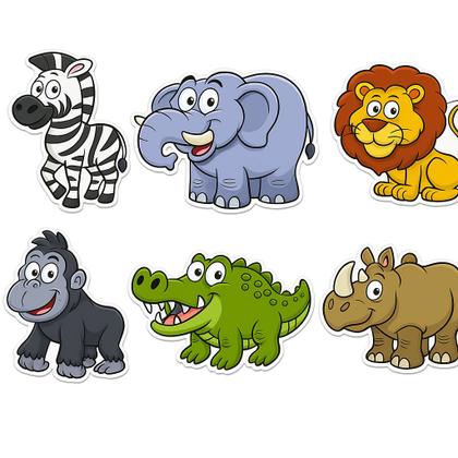 Imagem de Kit 6 Quebra-Cabeça Infantil Brinquedo na Caixa com Tema de Veiculos Pets Fundo do Mar e Animais