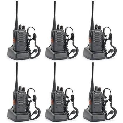 Imagem de Kit 6 Radio Comunicador Walkie Talki 12km 16 Ch Baofeng 777s
