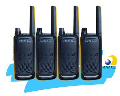 Imagem de Kit 6 Rádios Comunicador Motorola T470BR Até 35km Walkie Talkie