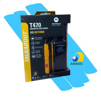 Imagem de Kit 6 Rádios Comunicador Motorola T470BR Até 35km Walkie Talkie