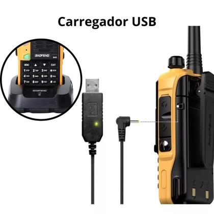 Imagem de Kit 6 Rádios Comunicadores de Longa Distancia Walk Talk Tri-Band Profissionais Com Fones de Ouvido