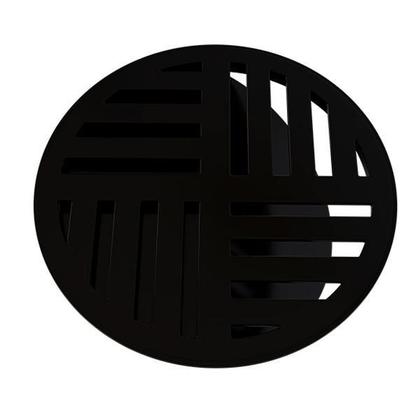 Imagem de Kit 6 Ralo Grelha Redonda Com Fecho Automático Preto 15Cm