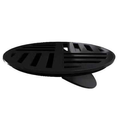 Imagem de Kit 6 Ralo Grelha Redonda Com Fecho Automático Preto 15Cm