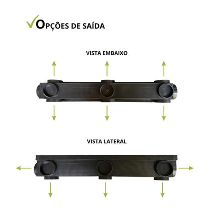 Imagem de Kit 6 Ralos Elite 8x50 Em Alum Com Coletora Preta + Tela
