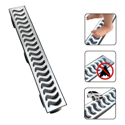 Imagem de Kit 6 Ralos Elite 8x50 Em Alum Com Coletora Preta + Tela