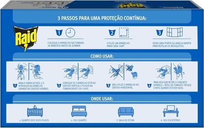 Imagem de Kit 6 Refil Raid Repelente Líquido Elétrico Anti Mosquito