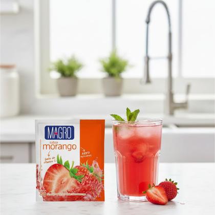 Imagem de Kit 6 refresco diet morango zero açucar fonte de vitamina c 8g magro