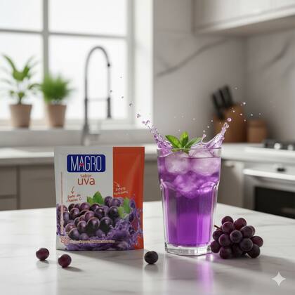 Imagem de Kit 6 refresco diet uva zero açucar fonte de vitamina c 8g magro