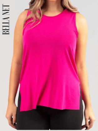 Imagem de Kit 6 Regatas Femininas Para Academia Longa Tapa Bumbum Cores Básicas