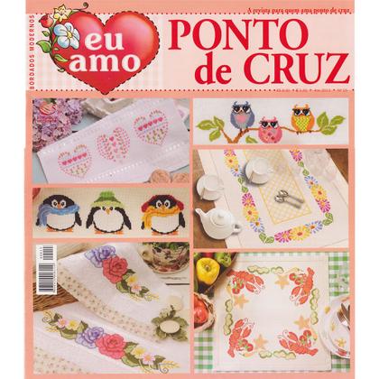Imagem de Kit 6 Revistas Artesanato Eu Amo Ponto De Cruz Panos De Prato Bordados Modernos Ponto Cruz