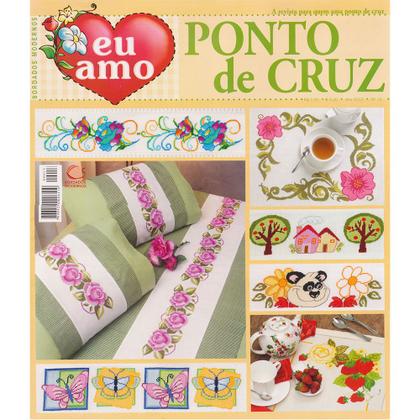 Imagem de Kit 6 Revistas Artesanato Eu Amo Ponto De Cruz Panos De Prato Bordados Modernos Ponto Cruz