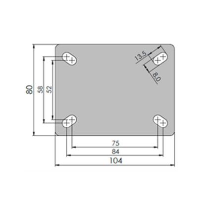 Imagem de Kit 6 Rodízios Anti Risco Móveis 6" 153mm 510kg Com Freio - Colson