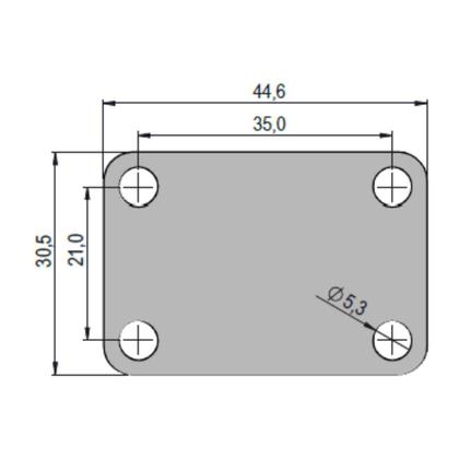 Imagem de Kit 6 Rodízios Série Leve 10 1.1/4" 32mm Placa - Polipropileno 90kg - Colson - 2796