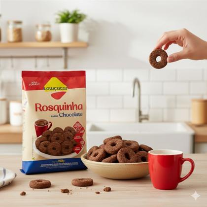 Imagem de Kit 6 rosquinha diet zero lactose chocolate 150g lowçucar