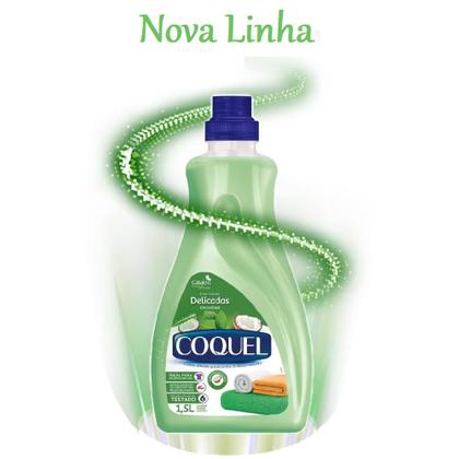 Imagem de Kit 6 Sabão Lava Roupa Líquido Coquel Cocó e Ervas 1,5L Cada
