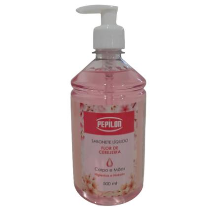 Imagem de Kit 6 Sabonete Flor Cerejeira Corpo e Mãos 500ML - Pepilon