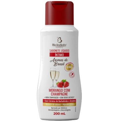 Imagem de Kit 6 Sabonete Íntimo Morango Champagne 200Ml - Bio Instinto