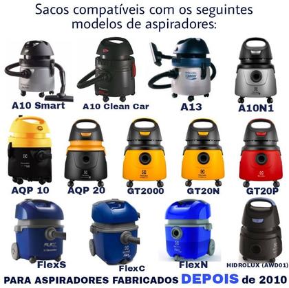 Imagem de Kit 6 Sacos Aspirador de Pó Electrolux - A10 Smart A10S (2177)