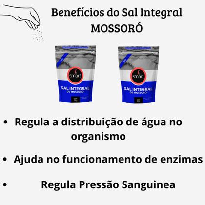 Imagem de KIT 6 sal GROSSO Integral de Mossoró 1kg - SMART