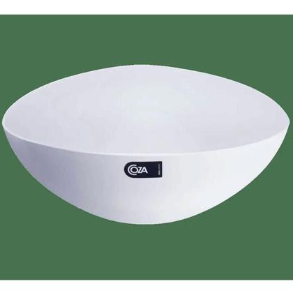 Imagem de Kit 6 Saladeiras Triangulares Tigelas Plásticas 5L Brancas Essential Coza Pote Sobremesa Pipoca